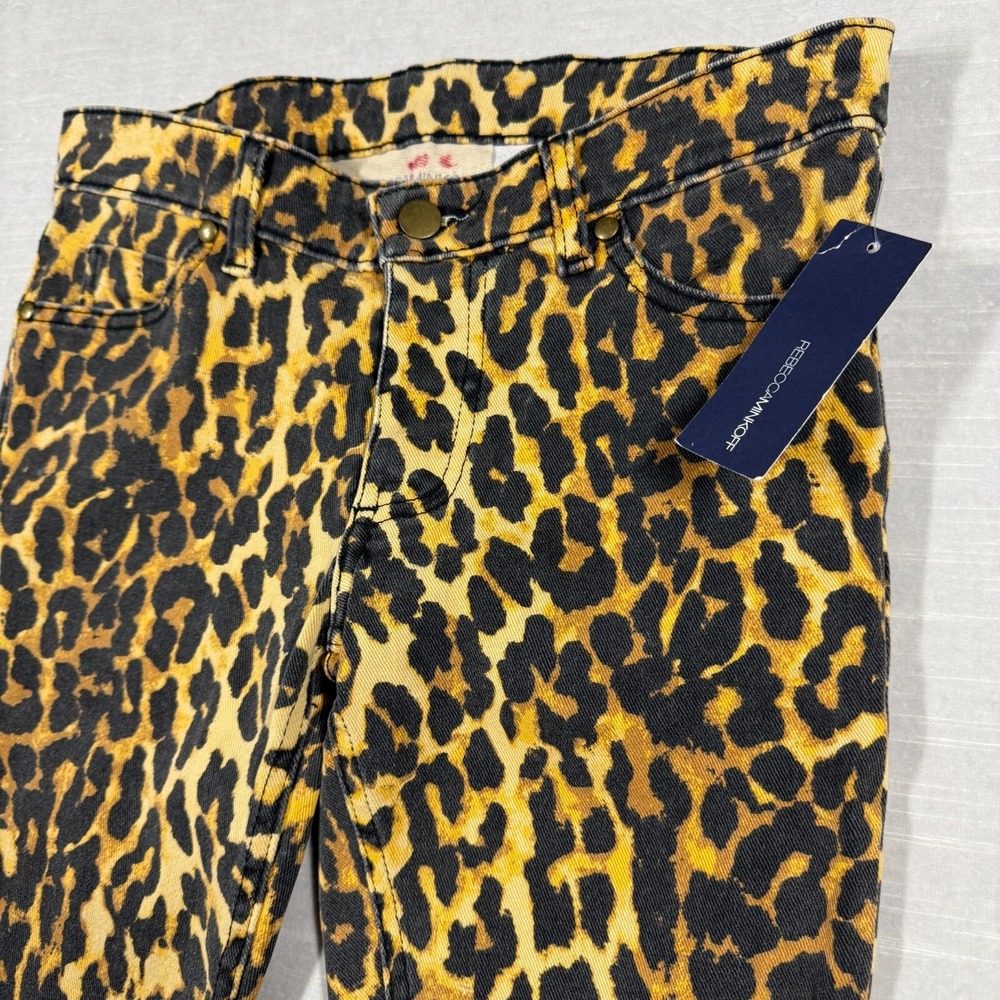 Rebecca Minkoff Jeans Women 0 Leopard Cheetah Beetle Juice S10404 Bold Celebrity - Picture 3 of 16